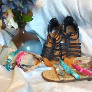 2 pair of toddler girls size 11 sandals